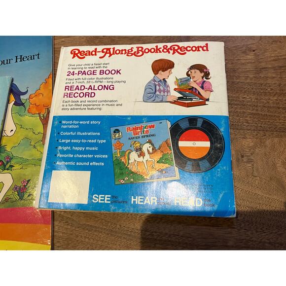 Vintage Rainbow Brite Book Lot – Read-Along Book Vinyl Records - Picture 4 of 11